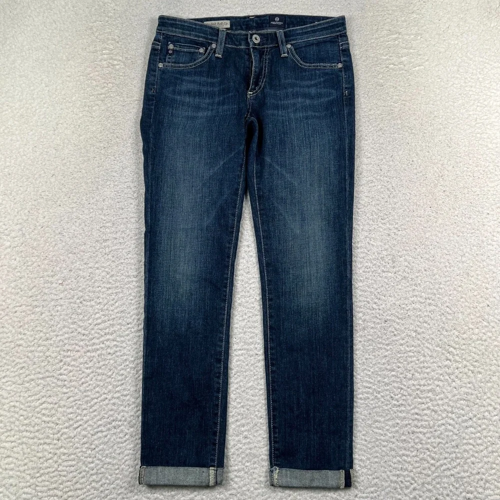 AG the Stilt Roll Up Jeans Womens‎ 26R Denim Blue Adriano Goldschmied Crop Ankle